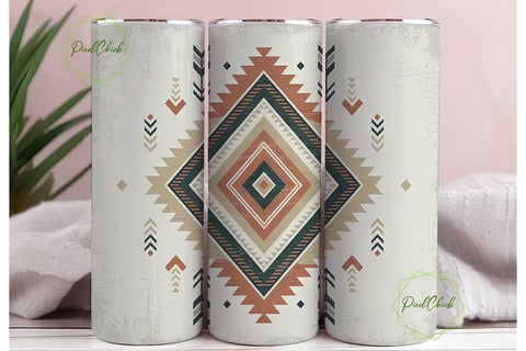 Tribal Geometric 20oz Tumbler Wrap Sublimation PixelChick 