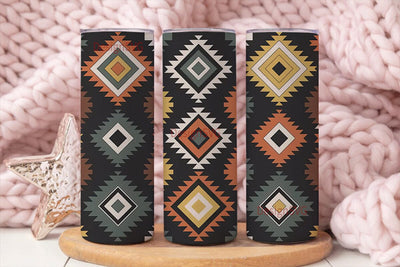 Tribal Geometric Tumbler Wrap PNG Sublimation DesignSVG 