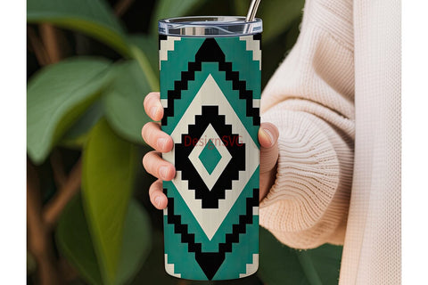 Tribal Geometric Tumbler Wrap Sublimation DesignSVG 