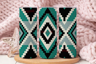 Tribal Geometric Tumbler Wrap Sublimation DesignSVG 
