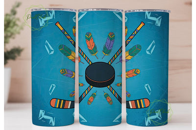 Tribal Hockey 20oz Tumbler Wrap Sublimation PixelChick 