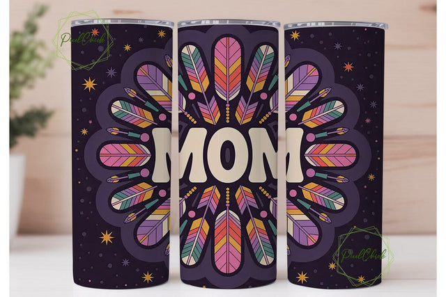 Tribal Mom 20oz Tumbler Wrap Sublimation PixelChick 