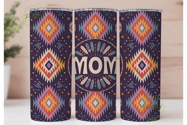 Tribal Mom 20oz Tumbler Wrap Sublimation PixelChick 