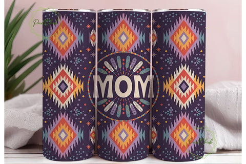 Tribal Mom 20oz Tumbler Wrap Sublimation PixelChick 
