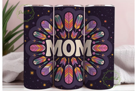 Tribal Mom 20oz Tumbler Wrap Sublimation PixelChick 