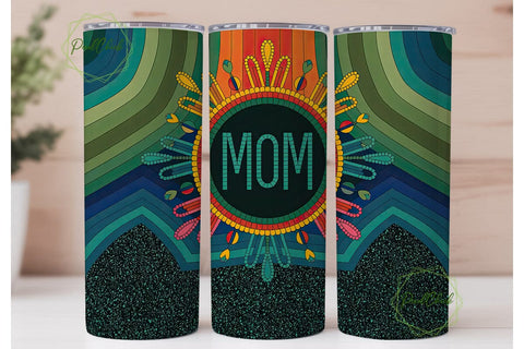 Tribal Mom Tumbler Wrap PNG Sublimation PixelChick 
