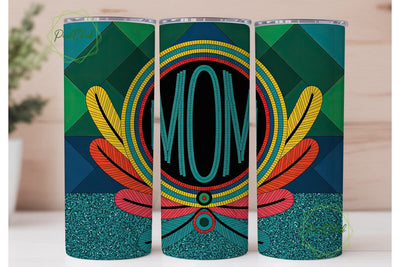 Tribal Mom Tumbler Wrap PNG Sublimation PixelChick 