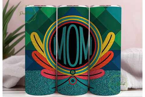 Tribal Mom Tumbler Wrap PNG Sublimation PixelChick 