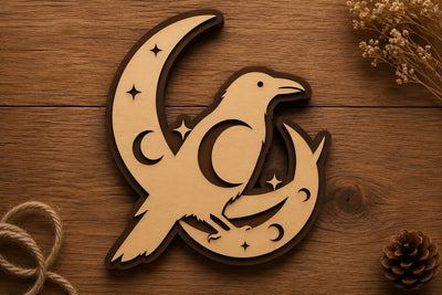 Tribal Raven Pattern Laser Cut Svg File Design SVG Regulrcrative 