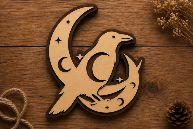 Tribal Raven Pattern Laser Cut Svg File Design SVG Regulrcrative 