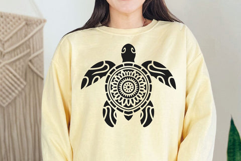 Tribal Sea Turtle SVG, Beach Shirt Design SVG DesignDestine 