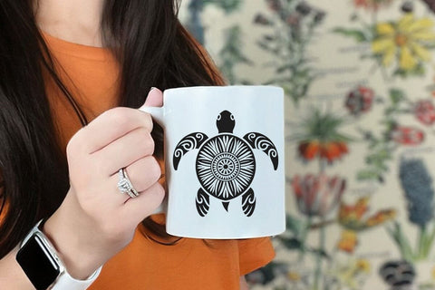 Tribal Sea Turtle SVG, Beach Shirt Design SVG DesignDestine 