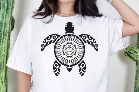 Tribal Sea Turtle SVG, Beach Shirt Design SVG DesignDestine 