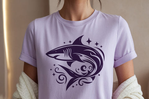 Tribal Shark SVG Bundle | 4 Decorative Shark Silhouettes SVG Tafti Art 