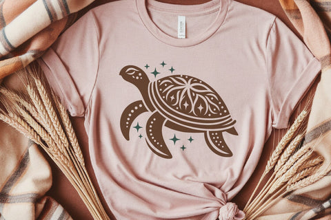 Tribal Turtle SVG | Ornamental Sea Turtle Mandala PNG Clipart SVG Tafti Art 