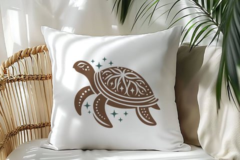 Tribal Turtle SVG | Ornamental Sea Turtle Mandala PNG Clipart SVG Tafti Art 