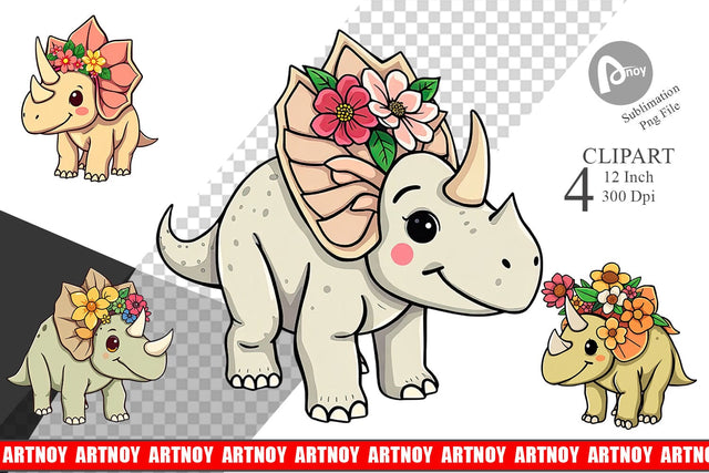Triceratops with Flowers (1).jpg