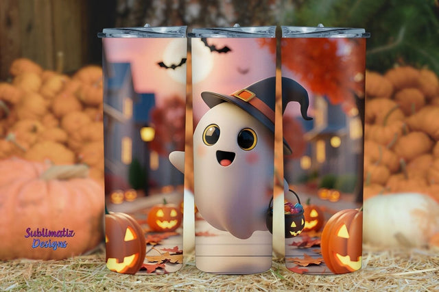 Trick or Boo Halloween Tumbler Wrap | Halloween Tumbler Wrap for Sublimation Sublimation Sublimatiz Designs 