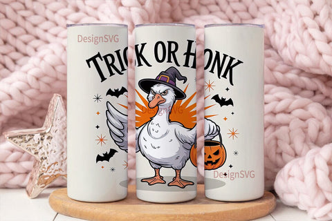 Trick or Honk Goose 20oz Tumbler Wrap Sublimation DesignSVG 