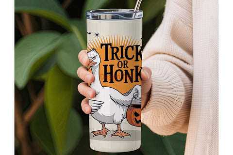 Trick or Honk Goose 20oz Tumbler Wrap Sublimation DesignSVG 