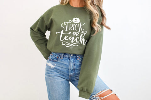 Trick Or Teach Halloween SVG Sublimation Pickled Thistle Creative 