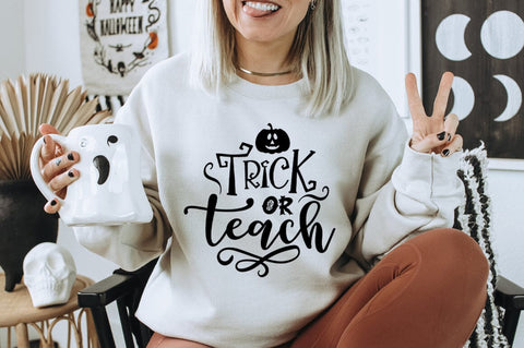 Trick Or Teach Halloween SVG Sublimation Pickled Thistle Creative 