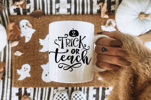 Trick Or Teach Halloween SVG Sublimation Pickled Thistle Creative 