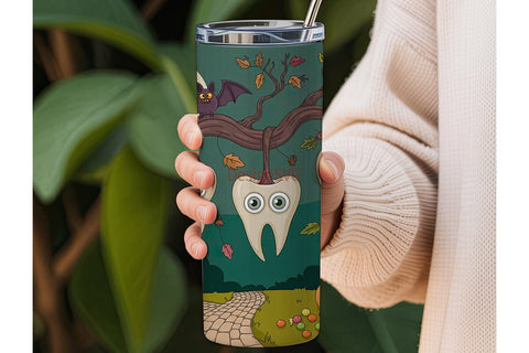 Trick or Teeth 20oz Tumbler Wrap Sublimation DesignSVG 