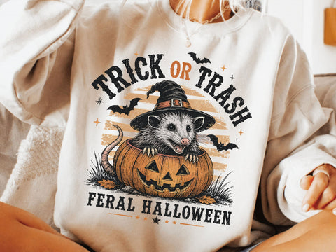 Trick or trash Png, Halloween Raccoon Png SVG DesignDestine 