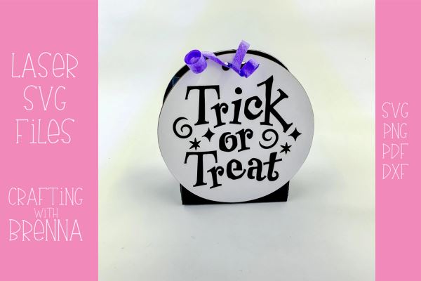 Trick or Treat Box Halloween Laser SVG File SVG Crafting With Brenna 