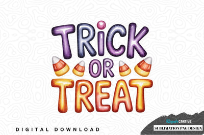 Trick or treat candy corn halloween sublimation png design Sublimation Regulrcrative 