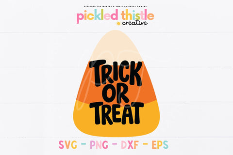Trick or Treat Candy Corn SVG, Halloween Cut File SVG Pickled Thistle Creative 
