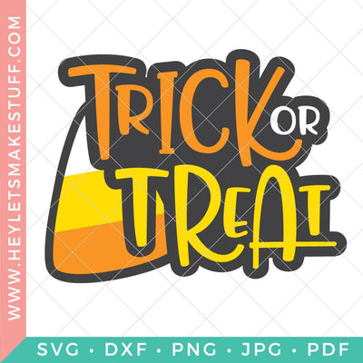 Trick or Treat (Candy Corn) SVG Hey Let's Make Stuff 
