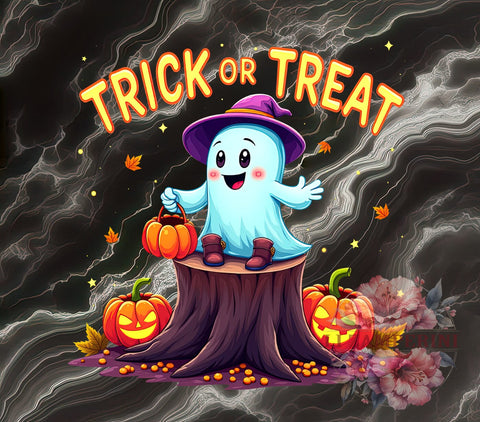 Trick Or Treat, Cute Ghost, Halloween PNG, Digital Download, Ghost Clipart, Halloween Decor, Spooky Art, Kids Halloween Sublimation Li Zamperini 