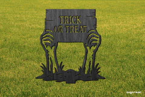 Trick or Treat Garden Stake Laser Cut SVG SvgOcean 