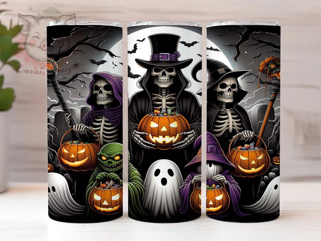 Trick Or Treat Ghost Halloween Tumbler Wrap, Ghosts And Ghouls PNG, Spooky Halloween Tumbler, 20OZ Sublimation Design, Halloween Cup Wrap, Funny Ghost Tumbler, Creepy Cute Halloween Sublimation Lara' s Designs 