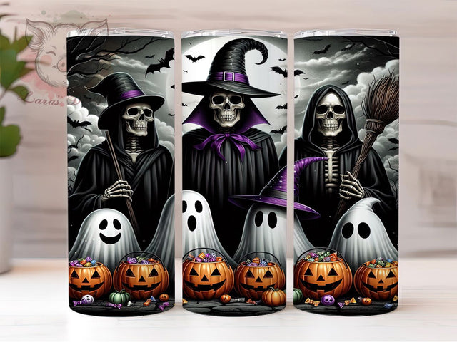 Trick Or Treat Ghost Halloween Tumbler Wrap, Ghosts And Ghouls PNG, Spooky Halloween Tumbler, 20OZ Sublimation Design, Halloween Cup Wrap, Funny Ghost Tumbler, Creepy Cute Halloween Sublimation Lara' s Designs 