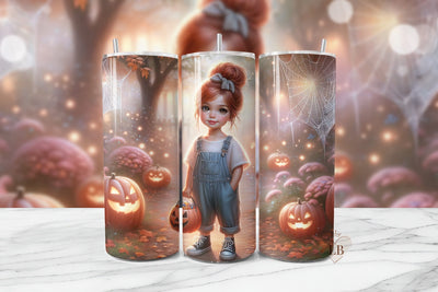 Trick-or-Treat Girl Halloween Tumbler Sublimation PNG Sublimation BijouBay 