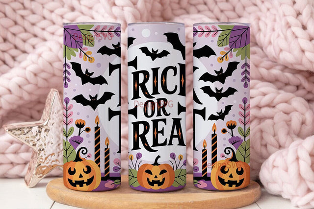 Trick or Treat Halloween 20oz Tumbler Sublimation DesignSVG 