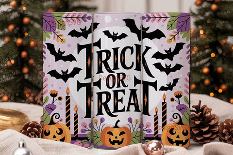 Trick or Treat Halloween 20oz Tumbler Sublimation DesignSVG 