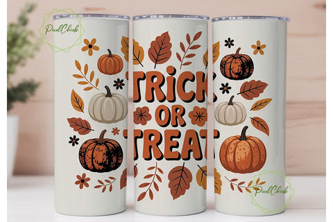 Trick or Treat Halloween 20oz Tumbler Sublimation PixelChick 