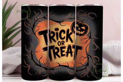 Trick or Treat Halloween 20oz Tumbler Sublimation PixelChick 