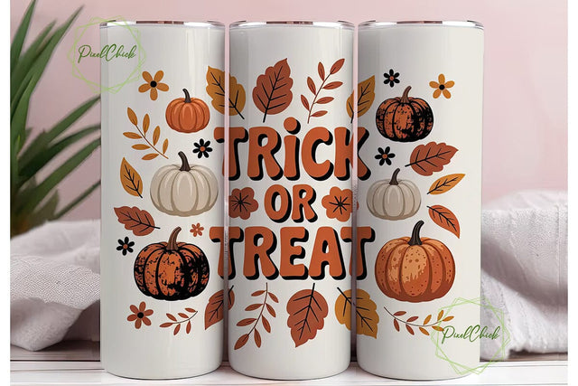 Trick or Treat Halloween 20oz Tumbler Sublimation PixelChick 