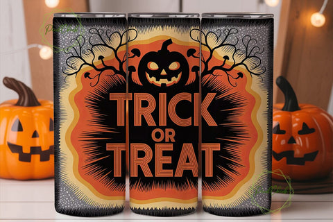 Trick or Treat Halloween 20oz Tumbler Sublimation PixelChick 