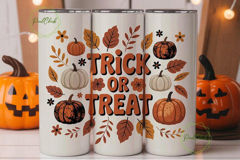 Trick or Treat Halloween 20oz Tumbler Sublimation PixelChick 