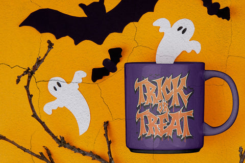 Trick or Treat Halloween Graffiti Typography – Editable Vector & PNG SVG Mozzatype 
