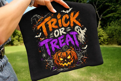Trick Or Treat Halloween Pumpkin PNG SVG DesignDestine 