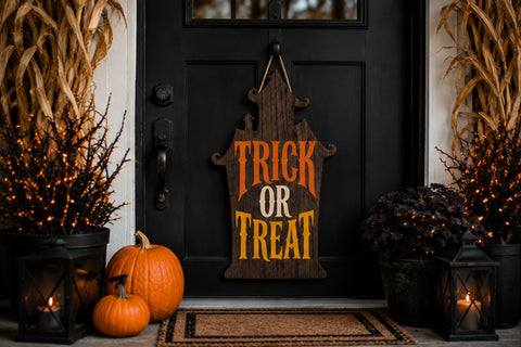 Trick or Treat Haunted House SVG, Halloween Cut File for Signs SVG Pickled Thistle Creative 