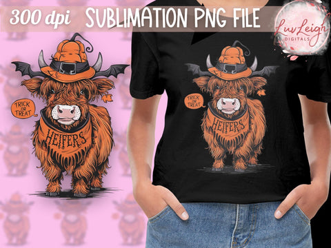 Trick or Treat Heifers Sublimation PNG Sublimation Luvleigh Digitals 