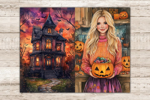 Trick Or Treat Junk Journal Kit | Halloween Ephemera SVG GlamArtZhanna 